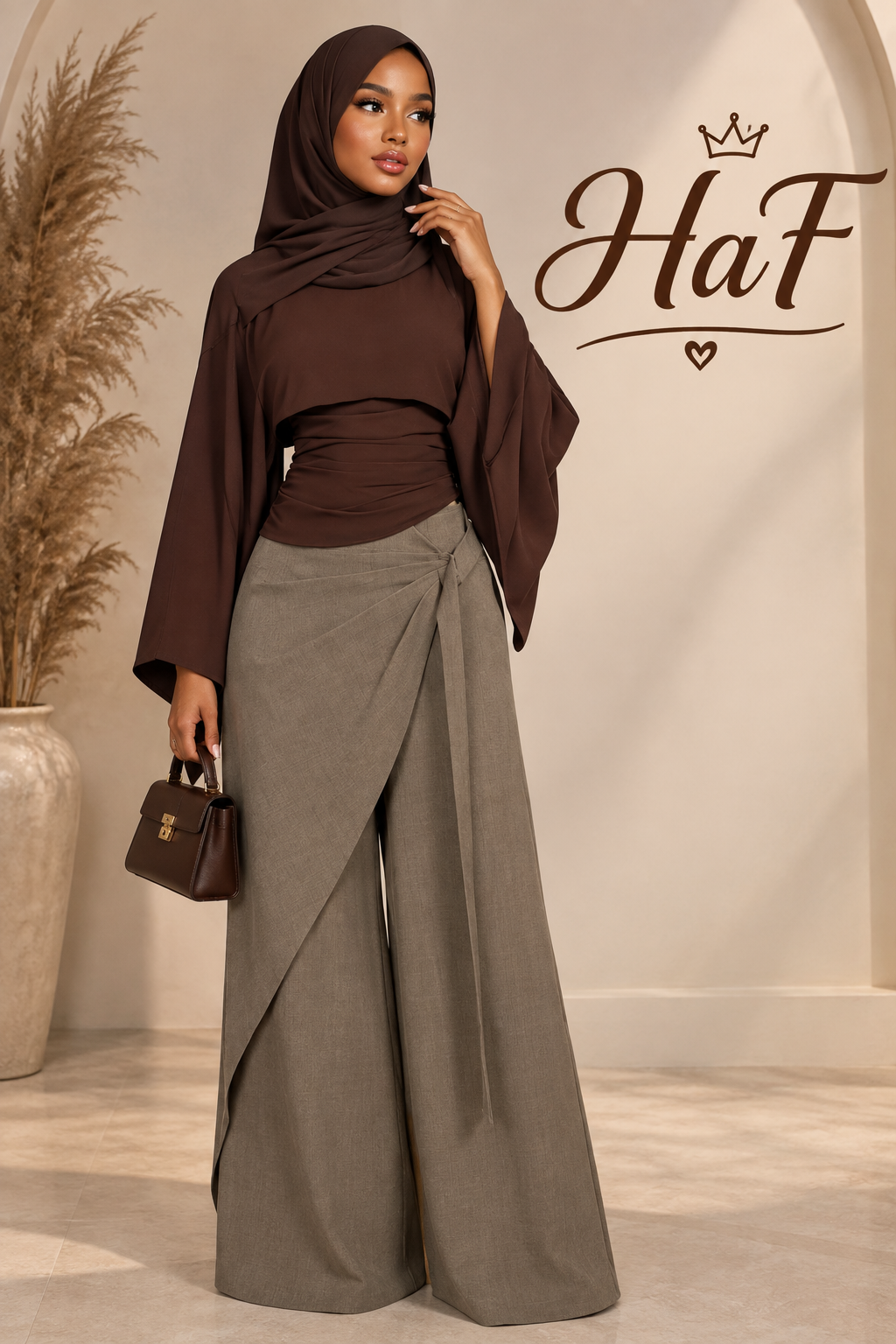 Ensemble Élégance Chocolat & Taupe