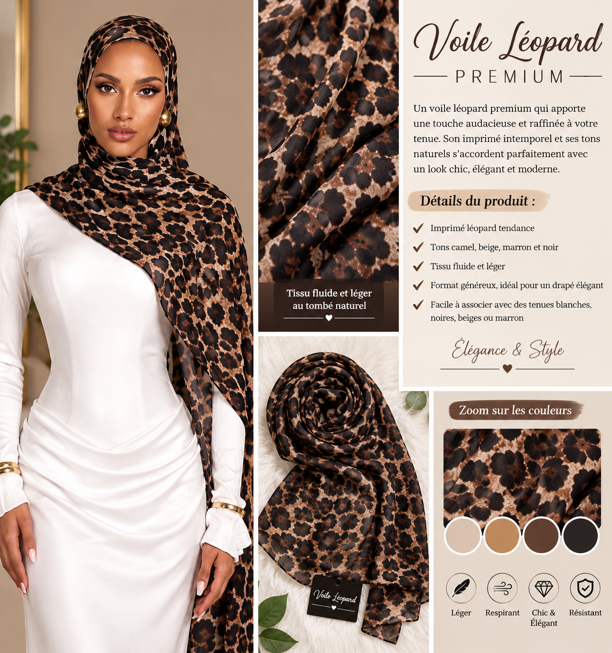 Voile Léopard Premium
